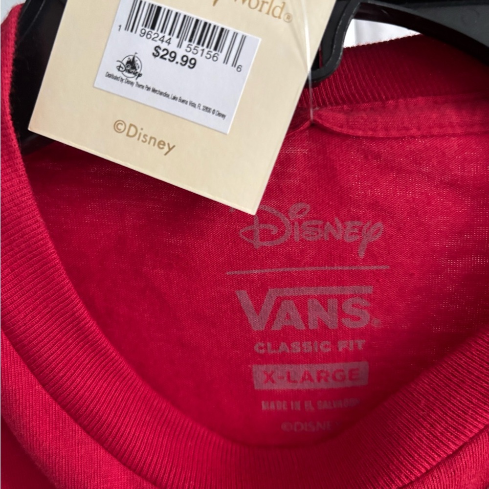 Disney Vans Red Mickey Mouse Kids Shirt - Picture 3 of 4